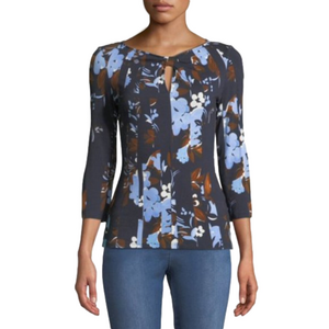 St. John navy floral top
